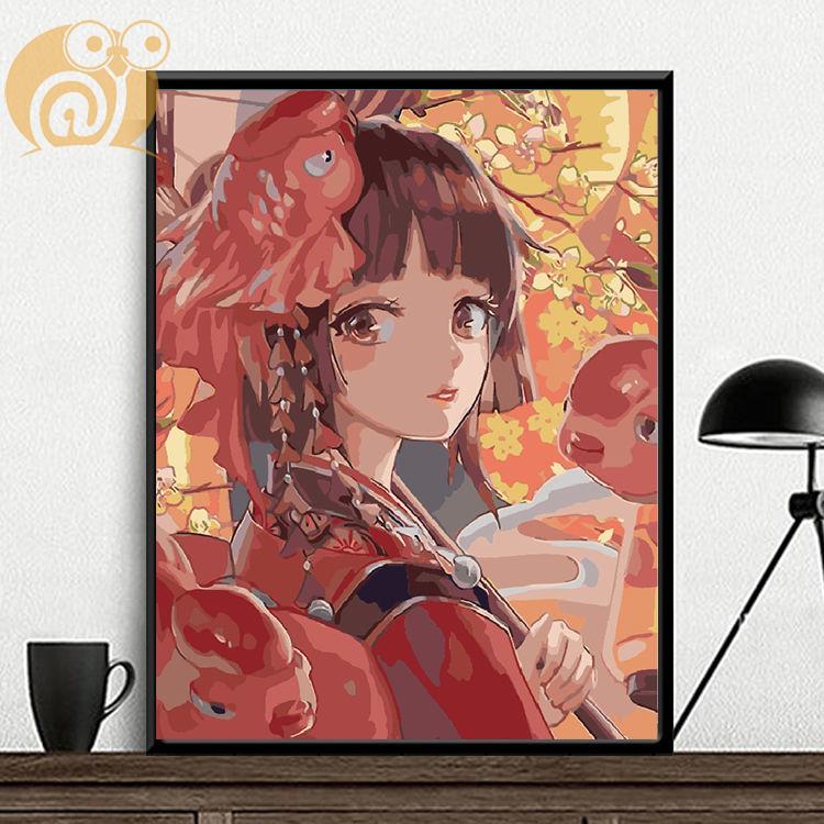 A032 - Yin Yang TeacherDigital oil painting diy fill Oil painting customized comic scenery character Color painting manual  Decorative painting