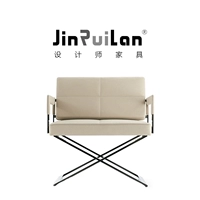 JinRuiLan thiết kế nội thất da dễ dàng ghế da đơn giản ghế kim loại giải trí ghế ghế đọc sách