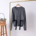 G ¥ 30 dài tay vòng cổ cardigan hàng duy nhất đa nút áo khoác ngắn mùa thu 2018 new loose áo len nữ Cardigan