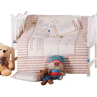 Chăn bông mẫu giáo ba mảnh đặt với bộ đồ giường ngủ trưa trẻ em bộ chăn ga gối sáu mảnh ga trải giường cho em bé	