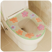 Туалет, комплект, водонепроницаемое сиденье для унитаза, в цветочек, 2 шт, увеличенная толщина