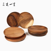 Khay đựng nước bằng gỗ Tấm gỗ Tấm nhỏ Gỗ tròn Nhật Bản Hộ gia đình Gỗ Sáng tạo Phòng khách Bàn cà phê Bàn trà Khay - Tấm