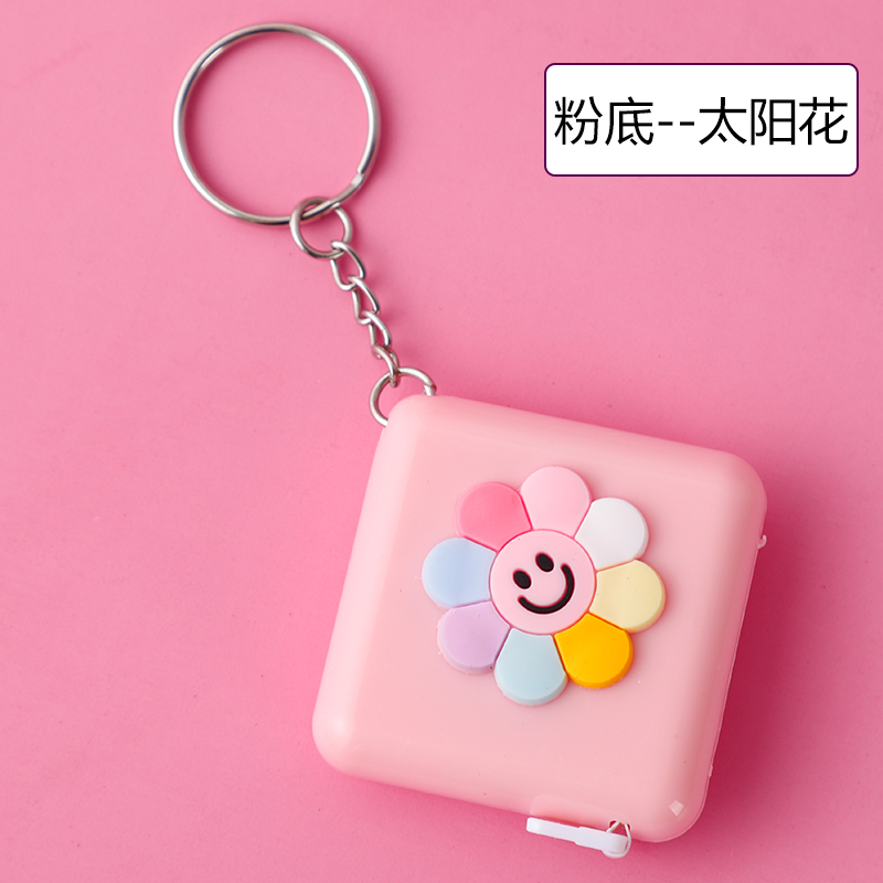 Sunflower Foundationruler Small tape measure Mini With you portable 1.5 Mipi ruler lovely Measure waist circumference bust Three circumference Soft ruler clothes ruler