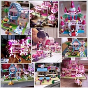 Lego khối cô gái câu đố lắp ráp loạt bạn tốt Princess Castle Castle Trẻ em 5-12 tuổi chơi câu đố