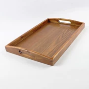 Ming nhóm 2019 khay gỗ đơn giản với hộ gia đình hình chữ nhật bằng gỗ khay Nhật Bản tay lưu trữ khay gỗ cổ điển - Tấm