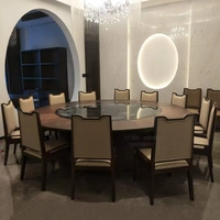 Bàn ăn khách sạn bàn tròn lớn gỗ rắn mới Trung Quốc bàn xoay điện bàn ăn khách sạn bàn ghế kết hợp nhà hàng nội thất B & B - Nội thất khách sạn tủ nhôm quần áo