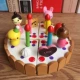 Nhà gỗ chơi giáo dục mầm non đồ chơi mô phỏng chiếc bánh sinh nhật cô gái món quà miễn phí vận chuyển