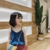 Beauty Girl City Girl Baby Sling đan áo len 2019 Mùa hè New Girl Quần áo Tính cách Vest nhỏ - Áo thun Áo thun