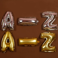 Золотой серебряный воздушный шар, украшение, макет, 18 дюймов, английские буквы