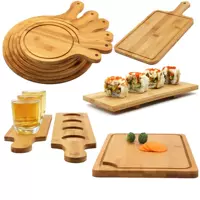 Tấm gỗ hình chữ nhật tấm gỗ khay gỗ Nhật Bản dao kéo bằng gỗ Khay gỗ nhà tấm gỗ tấm bánh mì - Tấm khay ấm chén bằng gỗ