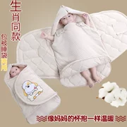 Túi ngủ cho bé mùa thu và mùa đông dày bb túi là điều hòa mùa hè chống đá màu bông chăn ôm chăn sơ sinh cung cấp
