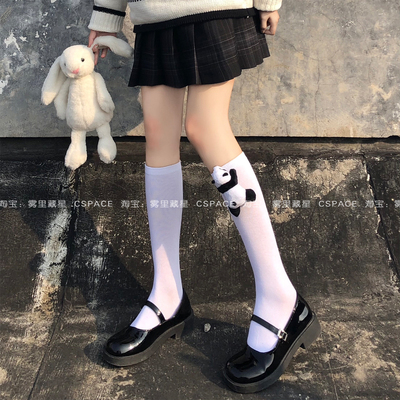taobao agent Fog in the fog in the fog, the Harajuku Wind lying Panda soft cute midskin socks, cute three -dimensional cartoon, thin foundation calf socks