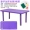 Trẻ em 5-9 tuổi giáo dục viết bàn ghế trẻ em mẫu giáo màu sắc bền vững lớp trung lưu hộ gia đình bàn nhựa - Phòng trẻ em / Bàn ghế