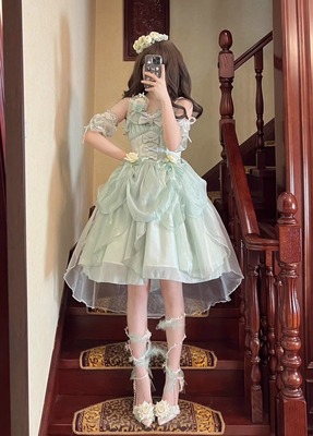 taobao agent Green small princess costume, dress, Lolita style, Lolita Jsk, french style