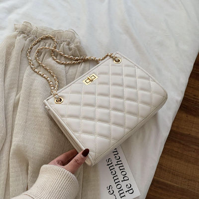 小众包包女2021新款时尚菱格链条包ins网红洋气百搭潮流斜挎大包