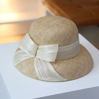 Ретро элегантная трехмерная солнцезащитная шляпа с бантиком, французский ретро стиль