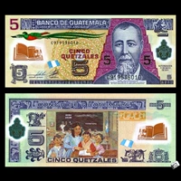 [Americas] thương hiệu mới UNC Guatemala 5 Quetzal tiền giấy nhựa tiền nước ngoài ngoại tệ ghi chú xu cổ trung quốc