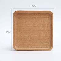 Bánh pizza phong cách Nhật Bản đĩa gỗ tấm cốc hình chữ nhật khay tái sử dụng khay trà bánh mì tấm bảo vệ môi trường tấm gỗ - Tấm khay gỗ để ấm chén
