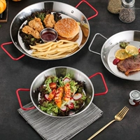 Корейский красный ресторан из нержавеющей стали Стейк Бургер Западная обеденная тарелка жареная курица с закусочной тарелка испанская морепродукты