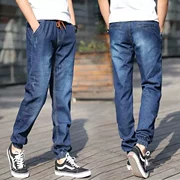 Mùa thu và mùa đông chân quần jeans nam cộng với phân bón XL chân đàn hồi quần quần legging thu nhỏ quần legging