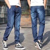 Mùa thu và mùa đông chân quần jeans nam cộng với phân bón XL chân đàn hồi quần quần legging thu nhỏ quần legging quần áo nam mùa hè