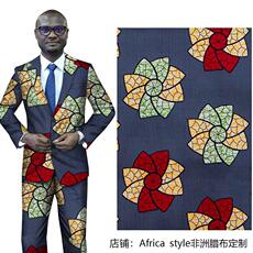 Набивные ткани 非洲民族全涤印花布 双面蜡染布 服装面料几何african fabric