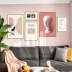 Morandi phòng khách sofa nền TV dán tường tự dính phòng ngủ tập thể dán trang trí dán tường có thể tháo rời 	đồ gỗ trang trí trong nhà đồ dùng trang trí gỗ Đồ trang trí tổng hợp