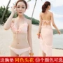 Bộ bikini đi biển ba điểm chia áo tắm phù hợp với phụ nữ ngực nhỏ tụ tập áo tắm gợi cảm mùa hè - Bikinis bộ quần áo bơi dài tay nữ