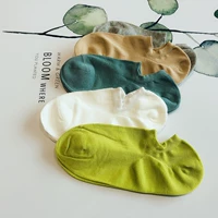 6 cặp của mùa xuân và mùa hè cotton tốt vớ vô hình vớ cotton màu rắn vớ nam mà không cần in ấn cotton vớ thuyền nam tất nam công sở