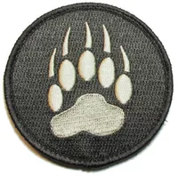 Mỹ gấu paw K9 chó quân đội theo dõi móng vuốt gấu thêu ma thuật dán chương chiến thuật ba lô dán chương tinh thần chương băng tay miếng dính quần áo