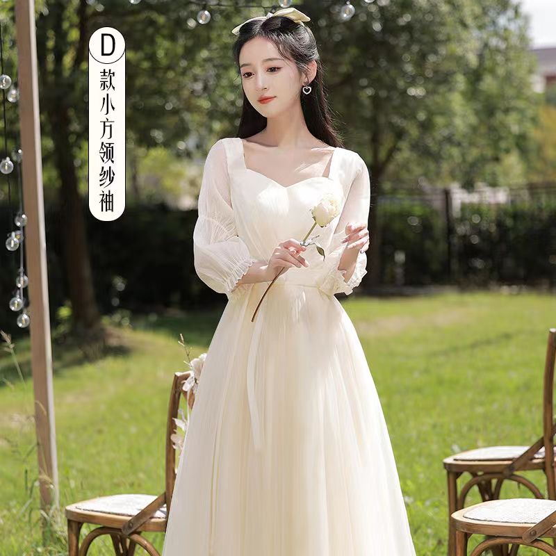  M 90-100+Long, champagne color, square neckline   - $0.94 