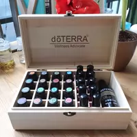 [Dotray] DoTERRA lưu trữ tinh dầu hộp gỗ 18 lưới có thể đặt dầu dừa tại chỗ - Tinh dầu điều trị tinh dầu bưởi