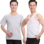 Mùa hè nam trở ngại áo vest cotton mềm mại bó sát và quần áo co giãn chất béo nhanh khô quần thể dục cũ để tăng - Áo vest ao day dep