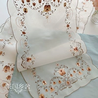 Zenshi ручная вышивка декоративной столовой флаг европейского стиля в стиле ретро -корт изысканная роскошная тарелка