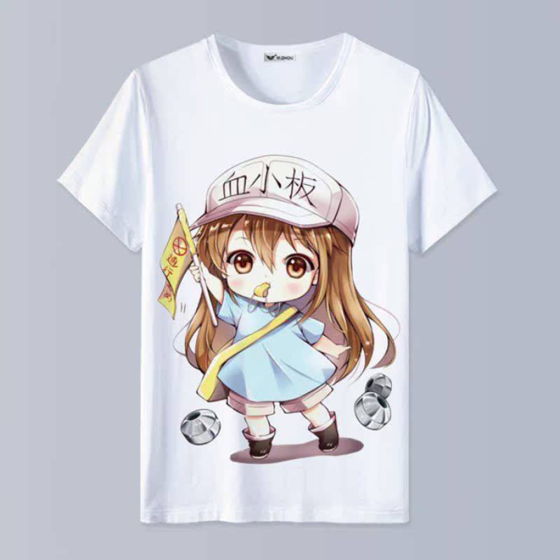 【13】Working cell platelet white blood cell Cells cos clothing clothes quadratic element Animation surrounding Short sleeve T-shirt