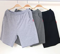 Quần pyjama cotton mùa hè có thể mặc bên ngoài nhà quần lớn phần cotton mỏng thường xuyên quần short ở nhà quần short nữ năm quần - Quần tây quần bò nam
