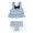 Rufflebutts Girls Navy sọc Split Áo tắm dễ thương Bikini Bow Sun