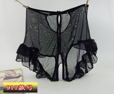 高腰大码内裤女胖MM200斤情趣内衣丁字裤日系可爱网纱超薄裤透明-淘宝网