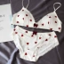 Strawberry Pie Girl underwear Sweet Art Sữa Silk Bra Quần lót Áo ngực Nhật Bản tươi - Bộ đồ lót Bộ đồ lót