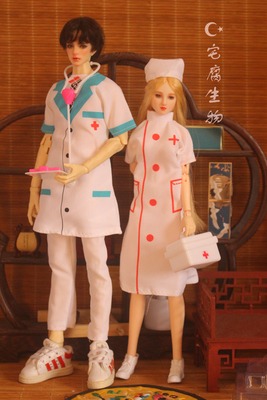 taobao agent Wawa Nurse Play doctor PLAY auscultation emergency box 1/6 scenario OB27 Barbby Bedoll Black