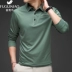 Rich Bird Mulberry Silk Áo phông dài tay Nam giới Kinh doanh Mùa thu / Đông Giản dị Băng Lụa ve áo T-shirt Tơ lụa Polo ao khoac nam Suit phù hợp