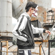 Nhật bản mùa xuân thư thêu màu sắc tương phản đồng phục bóng chày áo khoác nam Hàn Quốc phiên bản của thanh niên hip hop lỏng trai áo khoác ngắn triều