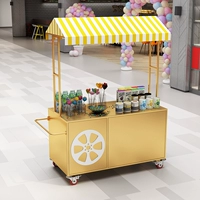 Северный рекламный автомобиль золотые мобильные полки Коммерческие свинг -будки показ испытания супермаркета терраселона, чтобы поесть на тайваньском железнодорожном арт -автомобиле