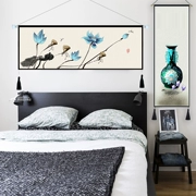 Trung quốc phong cách lotus tấm thảm tấm thảm trang trí tường tranh đơn giản phòng ngủ nền giường vải treo vải vải sơn