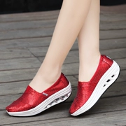 Mùa xuân, mùa hè và mùa thu giày mới của phụ nữ giày rocking thoáng khí Giày vải dày Giày đỏ Mary giày thường - Plimsolls