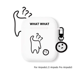 Простые и креативные новые AirPods 3 -го поколения защитная обложка Airpodspro Второе поколение подходит для Apple Hearset Case Airpods1 Generation 2 Generation Прозрачная силиконовая защитная оболочка смешная милая оболочка