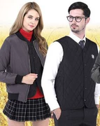 Đàn ông và phụ nữ Hàn Quốc trung tính quilted vest mùa thu và mùa đông lạnh vest vest vai lót ấm áp phù hợp với áo len không tay - Áo thể thao