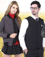 Đàn ông và phụ nữ Hàn Quốc trung tính quilted vest mùa thu và mùa đông lạnh vest vest vai lót ấm áp phù hợp với áo len không tay - Áo thể thao áo khoác nike xách tay