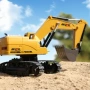 Không dây điều khiển từ xa backhoe boy đồ chơi máy đào hợp kim điện mô hình móc máy kỹ thuật xe tay lái trẻ em xe điều khiển cho bé