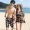 Cặp đôi đồ bơi nữ bikini bikini ba mảnh tập hợp những người yêu thích bãi biển Hàn Quốc phù hợp với quần bơi nam quần đi biển
